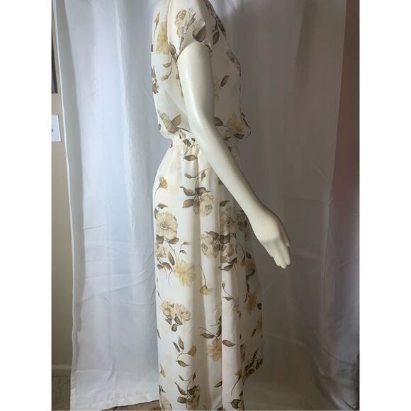 Vintage Chiffon Floral Skirt Set Medium - Picture 4 of 14